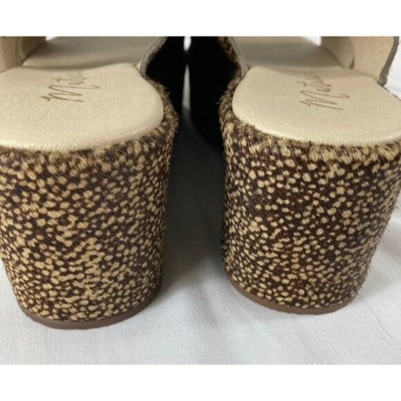 Womens Matisse Struttin Platform Cow Hair Sandals Brown Tan 8 - Picture 7 of 9